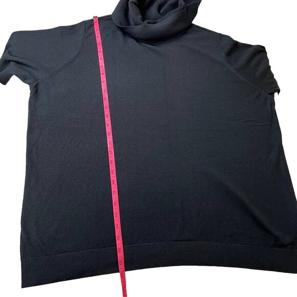 Kerisma Womens M/L Short Sleeve Turtle Neck Oversized Mercerized Wool Blend Top - Picture 4 of 7